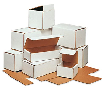 Secure Seal Shipping Boxes - 3x3x2" Mailers - White Foldable Corrugated Cardboard Packaging for Mailing, Moving, Storage, and Organizing - Strong Lightweight Foldable (Bulk 500 Pack) - size: 3x3x2 Pack of 500