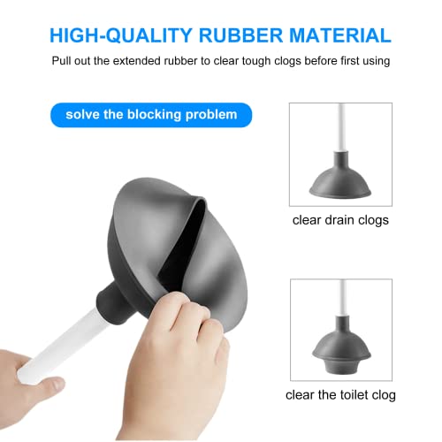 SetSail 3 Packs Toilet Brush and Plunger Set for Bathroom Cleaning, White - color: White, size: 3 packs