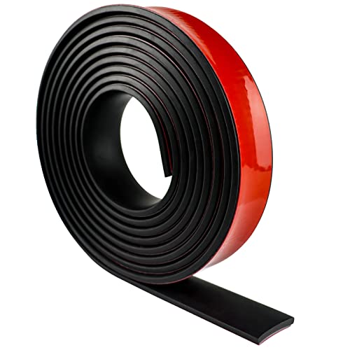 LSGCQ Neoprene Rubber Strips with Adhesive Backing Rubber Sheets - size: 1” Wide x 1/8" Thick x 20' Long