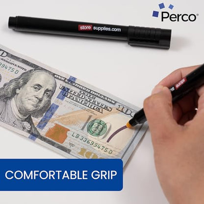 Perco Counterfeit Money Detector Pen - Universal Currency Checker - 2 Pack - size: 1 Count (Pack of 2)