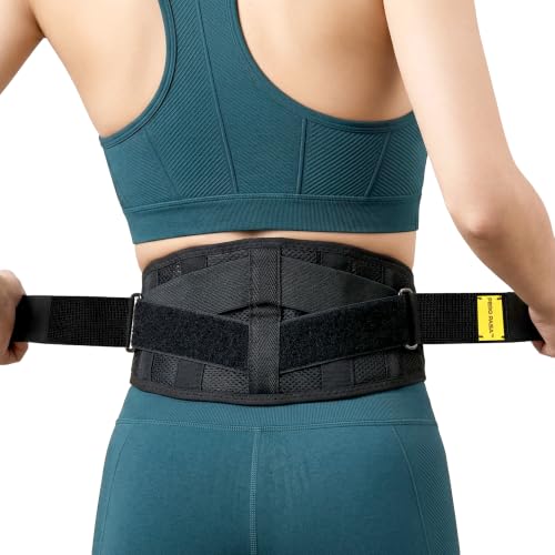 Lower Back Brace for Women and Men, Adjustable Back Brace with Back Support Belt and Back Support Brace, Slim Breathable Lumbar Support for Daily Stability, Back Braces L/XL(Waist:42''-52'')