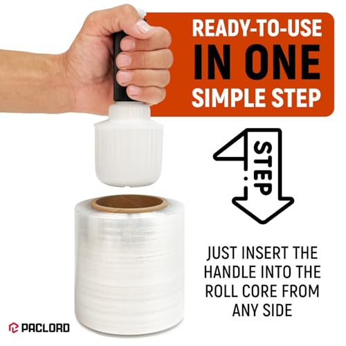 Stretch Wrap Plastic Handle with Rubber Grip, Pack of 1