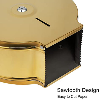 Commercial Jumbo Toilet Paper Dispenser, Wall Mount Stainless Steel - color: Gold