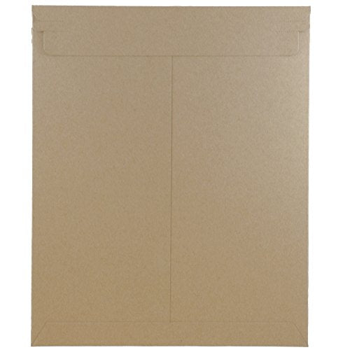 JAM PAPER Stay-Flat Photo Mailer Envelopes with Peel & Seal Closure - 11 x 13 1/2 - Brown Kraft - 6 Rigid Mailers/Pack - color: 6/Pack, size: 11" x 13 1/2"