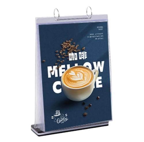 KAFENDA Acrylic Sign Stand 8.5 x 11 T-Shaped Double-Sided Card Display Stand, Flipping Binder