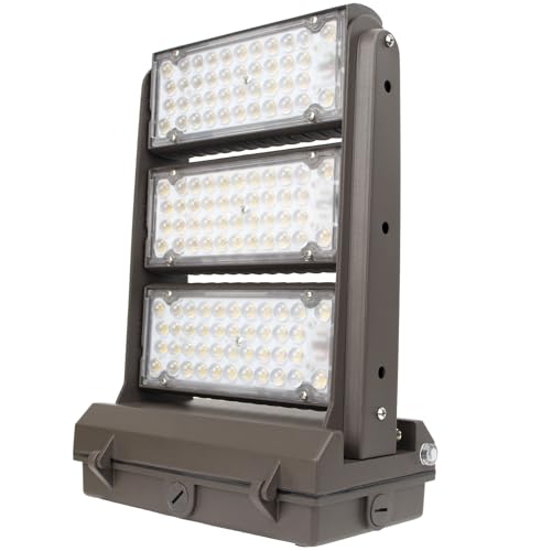 Rotatable LED Wall Pack Light with Dusk to Dawn Photocell, 200W 28000LM 800-1000W HPS/HID Equiv., 5000K Daylight ETL Commercial Outdoor Security Lighting for Warehouse, Entrance, Parking, Garage - size: 200W