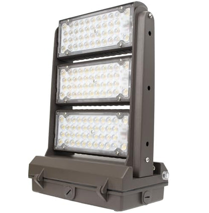 Rotatable 240W LED Wall Pack Light with Dusk to Dawn Photocell, 5000K 33600LM 800-1000W HPS/HID Equiv, ETL Adjustable Head Outdoor LED Wallpack Lighting Fixture for Area Light, Parking,Warehouse - size: 240W