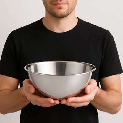 Stainless Steel Mixing Bowl for Commercial and Home Kitchen - size: 5 Quart