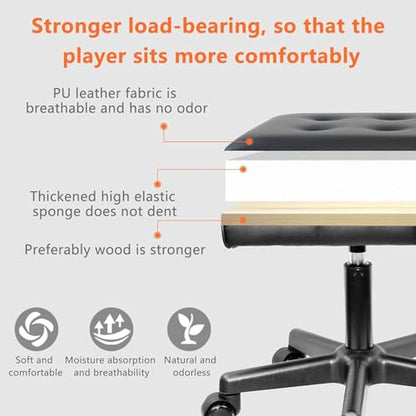 Footrest Under Desk Leg Rest Ottoman Adjustable Height Foot Stool (Black) - color: Black, size: 19.3''L x 15''W