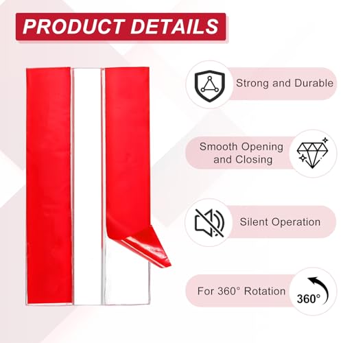 uxcell 2pcs Acrylic Flexible Hinges 65x35mm Invisible Living Hinge 360° - size: 65x35mm