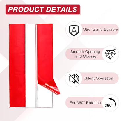 uxcell 2pcs Acrylic Flexible Hinges 65x35mm Invisible Living Hinge 360° - size: 65x35mm