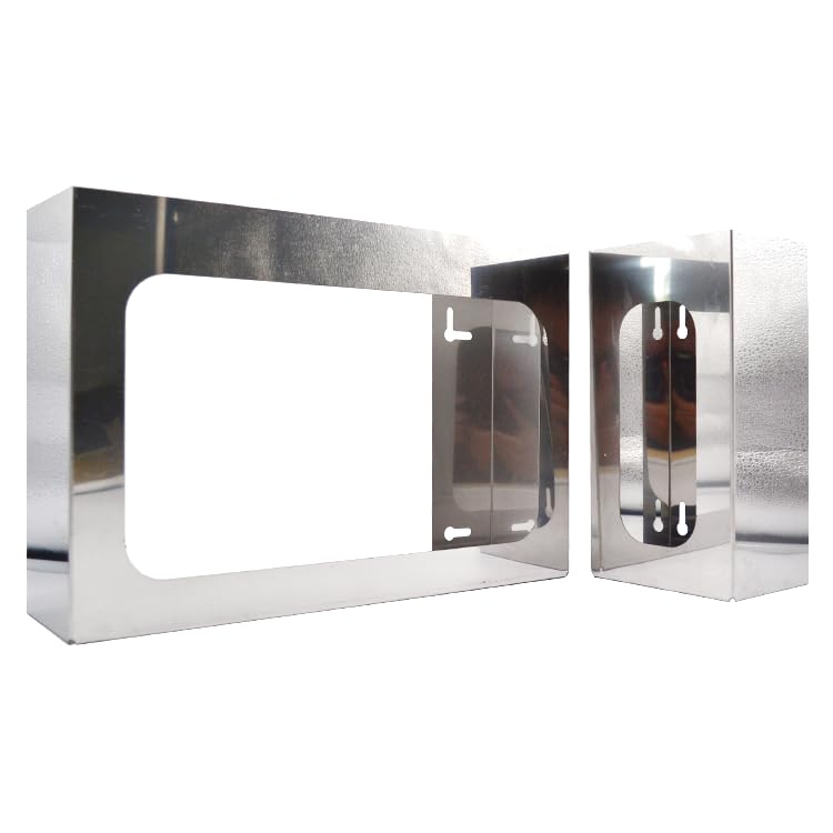 1 Pack Commercial Grade Stainless Steel Triple Box Glove Dispenser Tissue Box Holder W15 x D3.8 x H10/Two-Way Keyhole for Vertical Horizontal Loading Adjustment/Wall Mounting Screw Included