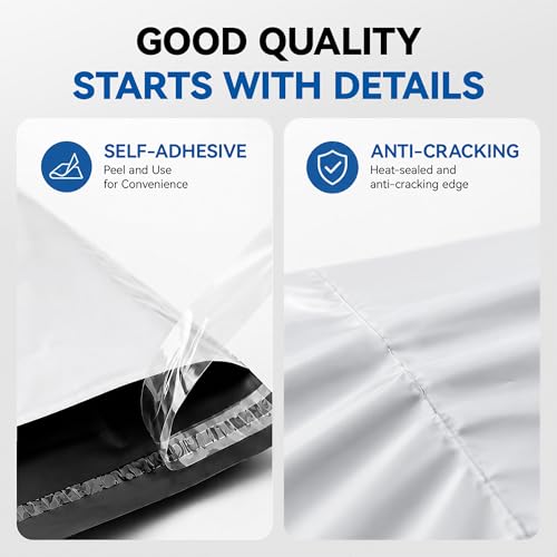 Poly Mailers 6x9 Inch White 100 Pack, Mini Self Adhesive Shipping Envelopes for Small Business, Strong Adhesive Waterproof and Tear-Proof Postal Bags - color: White, size: 6"x9"(100pcs)