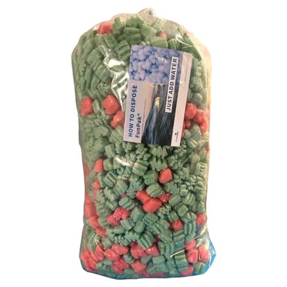 Bubblefast! Brand FunPak Plant Based Biodegradable Packing Peanuts, 1.5 cu ft Bag, Compostable (Christmas Love) - color: Christmas Love