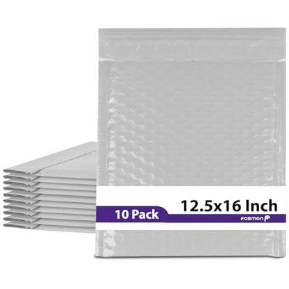 Fosmon Bubble Mailers 12x16, 10-Pack Padded Shipping Envelopes - size: 10 Pack