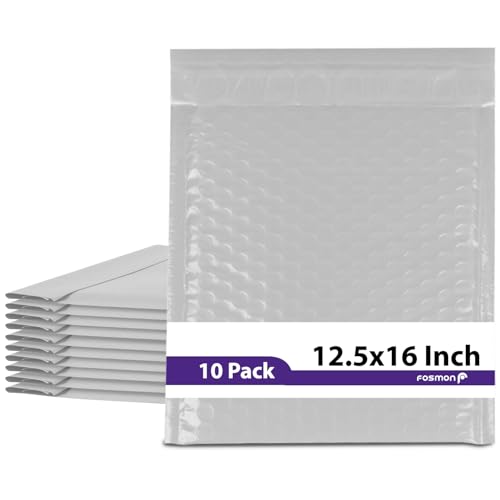 Fosmon Bubble Mailers 12x16, 10-Pack Padded Shipping Envelopes - size: 10 Pack