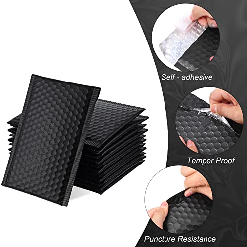 Outus 50 Pcs Bubble Mailers 3 Sizes, Bubble Shipping Envelopes,Black - color: Black