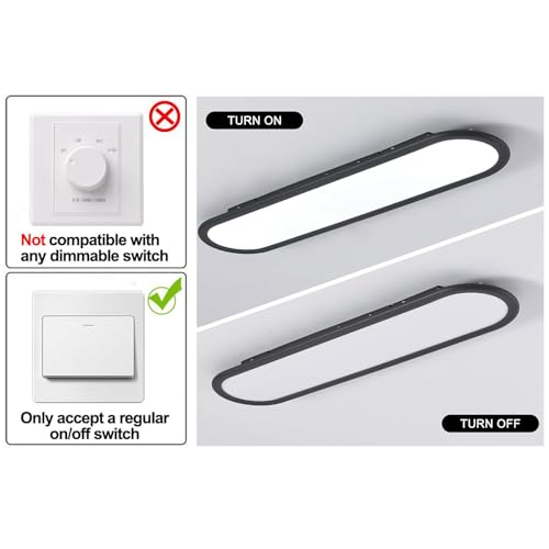 Ganeed Modern Linear Ceiling Lights, 36W LED High Brightness Long Ceiling Lamp, 27.6 Inch Ultra Thin Low Profile Light Fixture for Bedroom Kitchen Closet Hallway, Black/Cool White 6000K - color: Cool White/27.6 Inch/Black, size: Cool White/27.6 Inch