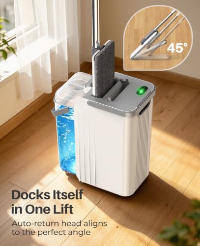 Mop and Bucket Set, Flat Mop and Bucket System for Floor Cleaning - size: 3 mop pads