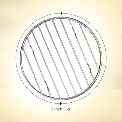 Mrs. Anderson's Baking Professional Round Cooling Rack, Heavy Duty Steel, 6 x 6 x 0.5-Inches - size: Round - 6-Inch