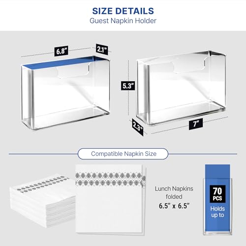 Acrylic Napkin Holder for Table, Clear Square Paper Dispenser - color: A - Acrylic Luncheon Napkin Holder, size: Luncheon Napkin Holder