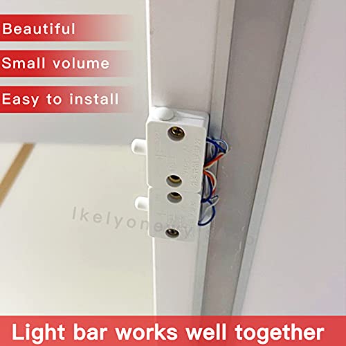 6Sets Wardrobe Closet White Electrical Light Switches Normally Closed Lamp Switch,for Cabinet Lights Closet Doors Closet Lights Wardrobe Cabinet Pantry Closet Pantry Light On Off Switch - color: White