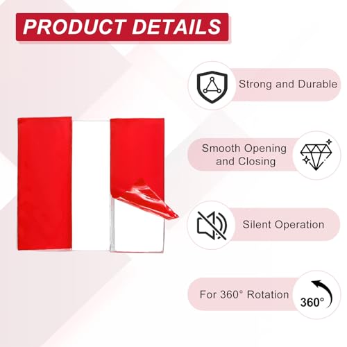 uxcell 8pcs Acrylic Flexible Hinges 30x35mm Invisible Living Hinge 360° - size: 30x35mm