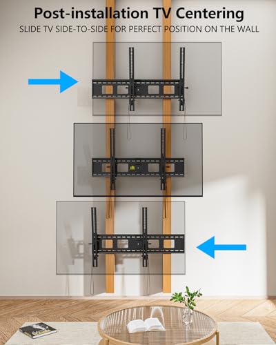 FORGING MOUNT Heavy Duty Tilting TV Wall Mount for Large TVs 47-120 Inch, Tool-Free Tilt Low Profile TV Mount,3-Stud Wall Mount Universal Bracket,VESA 900x600, Holds 275lbs, Fits 16/18/24/32" Studs - size: Fits 47-120" TVs / Max 900x600mm Tilt