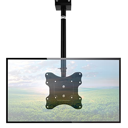 Pyle Universal TV Ceiling Mount Bracket – Fits 23”–42” Flat Screen HDTV, LCD, LED, Plasma, Smart TVs – Tilt, Swivel & Height Adjustable VESA Compatible, 66 lbs. Capacity