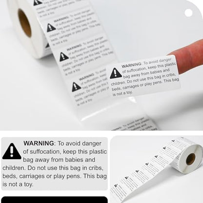 LLIKED Suffocation Warning Labels 2" x 1", 1000 Labels per Roll