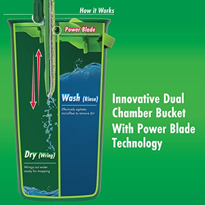 Libman Rinse 'n Wring Mop and Bucket System, 5 Microfiber Pads Included - style: 5 Pads
