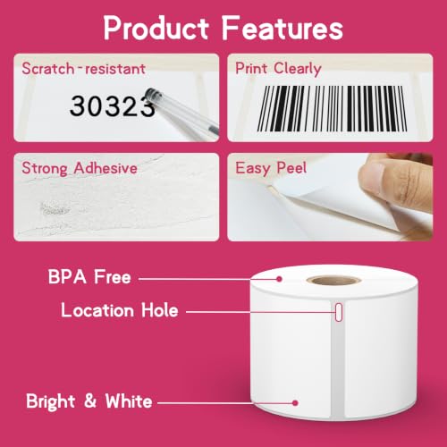 12 Rolls, 2640 Shipping Labels Replacement for DYMO 30323(2-1/8" x 4") - size: 2-1/8" x 4" | 30323-12 Rolls