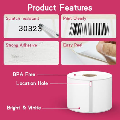 12 Rolls, 2640 Shipping Labels Replacement for DYMO 30323(2-1/8" x 4") - size: 2-1/8" x 4" | 30323-12 Rolls