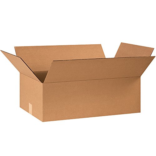 BOX USA 24148 Flat Corrugated Cardboard Box 24" L x 14" W x 8" H, Kraft, For Shipping, Packing and Moving (Pack of 20)