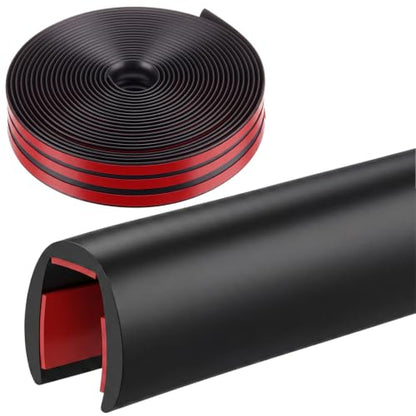 1/4 Inch Rubber Edge Trim 20ft Self-Adhesive U Channel Edge Strip - size: 20ft，1/4 Inch
