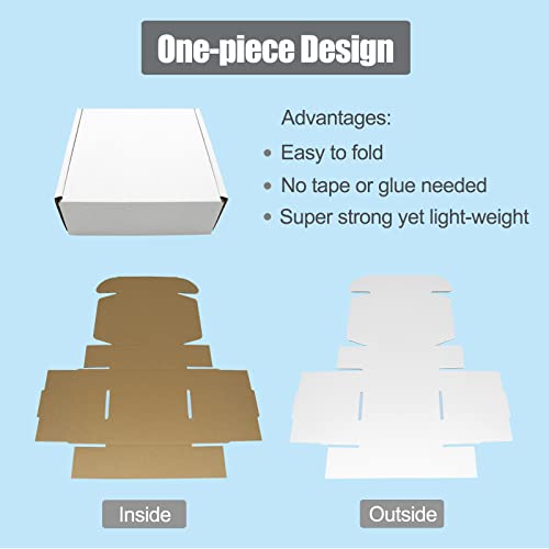 5x5x2 Small Shipping Box 50 Pack, White Cardboard Gift Boxes for Jewelry Flat Literature Mailer for Small Business Packaging Mailing - size: 5"x5"x2", style: 50 Pack - White