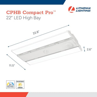 Lithonia Lighting Compact Pro LED High Bay Light Adj Lumens, 4000K/5000K - color: ALO, Switchable Color, size: 22.8-Inch