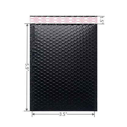 Small Bubble Mailers 3.5X5.9 Inch 12 Pack (Black) - color: Black