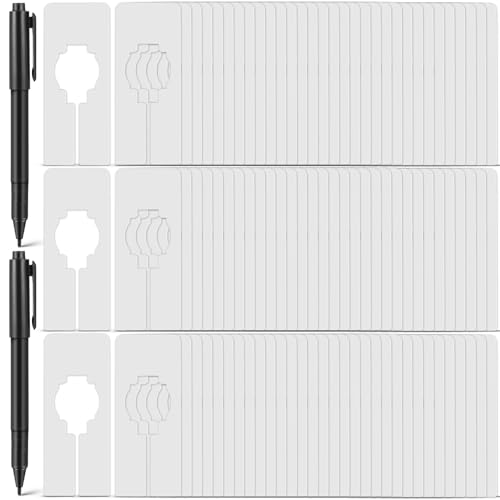 Blulu 25 Pack Closet Rack Dividers Rectangular with Marker Pen, Transparent - color: transparent