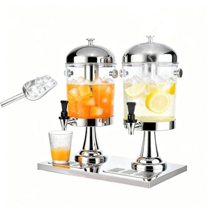 4.5 Gallon Drink Dispenser with Stand and Ice Core, Spigot, and Ice Shovel - size: 4.5 Gallon / 16 L