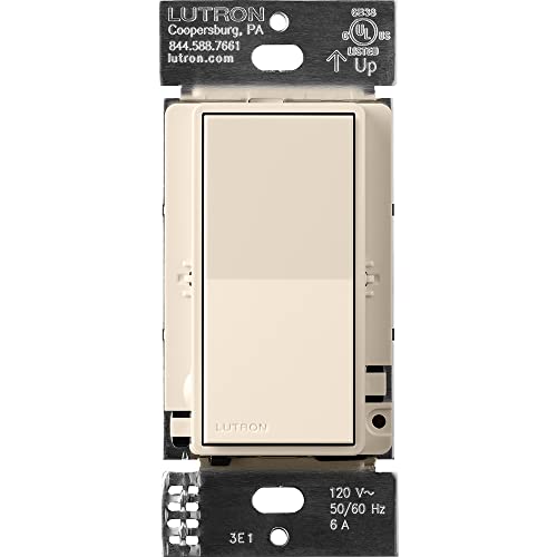 Lutron Sunnata On/Off Accessory Switch, only for use with Sunnata LED+ Dimmers, ST-AS-LA, Light Almond - color: Light Almond, size: 1 Pack, style: Accessory Switch (for 3-way)