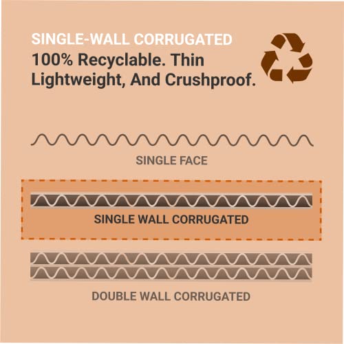 BOX USA Small Shipping Boxes 13'L x 10'W x 1.25'H, 50-Pack | Foldable Corrugated Cardboard Crush-Proof Box for Shipping, Packing, Moving and Storage - size: 13 x 10 x 1 1/4
