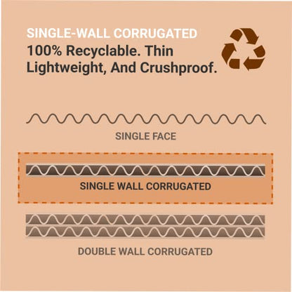BOX USA Small Shipping Boxes 13'L x 10'W x 1.25'H, 50-Pack | Foldable Corrugated Cardboard Crush-Proof Box for Shipping, Packing, Moving and Storage - size: 13 x 10 x 1 1/4