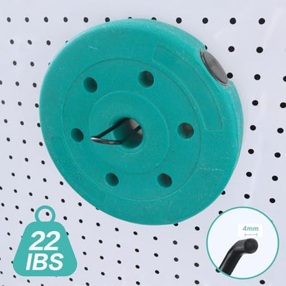 Pegboard Dual-arm Hooks - 16pcs Heavy Duty Tool Hanging Holders (Black, 6") - color: Black, size: 6 Inch