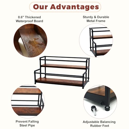 Coffee Syrup Rack Organizer, 2-Tier - color: 2-Tier