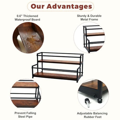 Coffee Syrup Rack Organizer, 2-Tier - color: 2-Tier