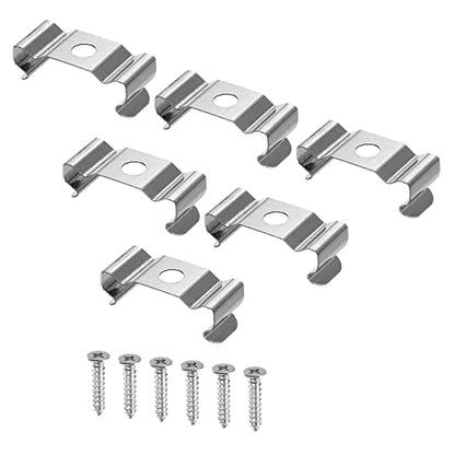 MECCANIXITY T5 Clips Bracket Hanger Fluorescent Tube Light Fixture Holder Clamps with Screws for LED Bulbs Ceiling Lamp, Pack of 20 - size: T5