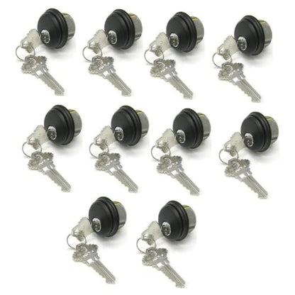 Cylinder Locks - Keyed Mortise Lock, Bronze, 10 Pack - color: Duronotic Bronze, size: 10 Pack, style: Keyed Cylinder