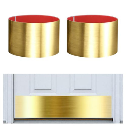 6 x 30 Inches Self Adhesive Door Kick Plate,2 Pack - Gold - color: Gold, size: 6 x 30 Inch