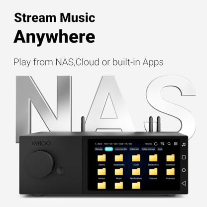 DM100 Music Streamer Android 14 System 5.5" LCD Touchscreen, 8+64GB